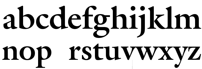 Galliard Bold BT Font LOWERCASE