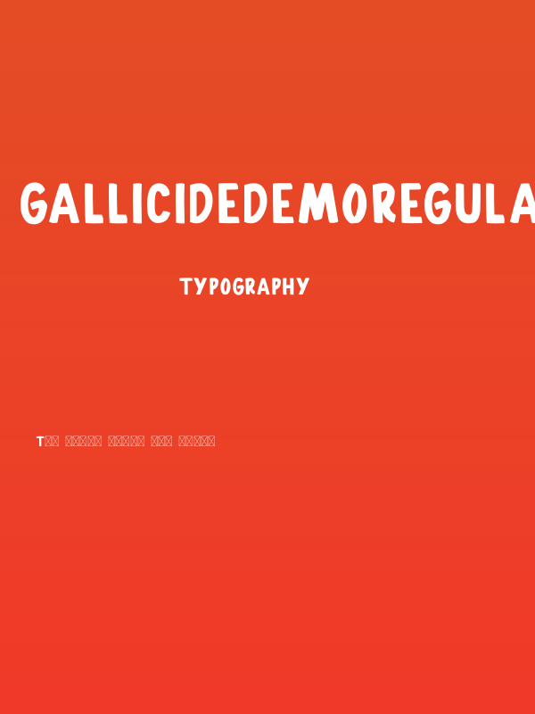 GallicideDemoRegular Poster