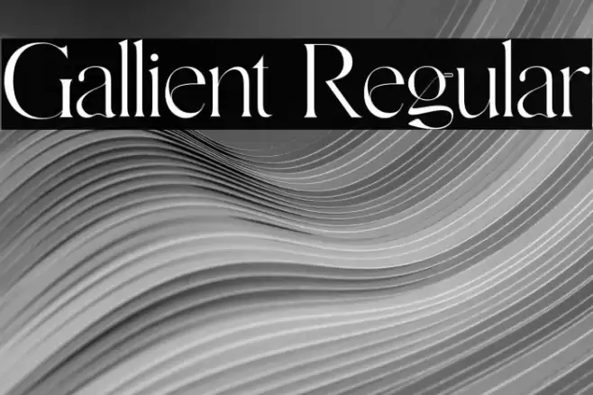 Gallient Regular Font examples