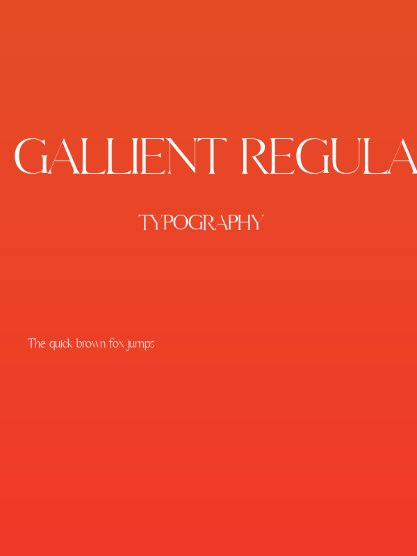 Gallient Regular Poster