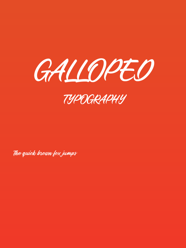 Galloped Poster