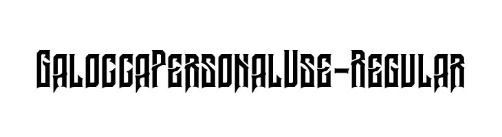 GaloccaPersonalUse-Regular  नि: शुल्क फ़ॉन्ट्स डाउनलोड
