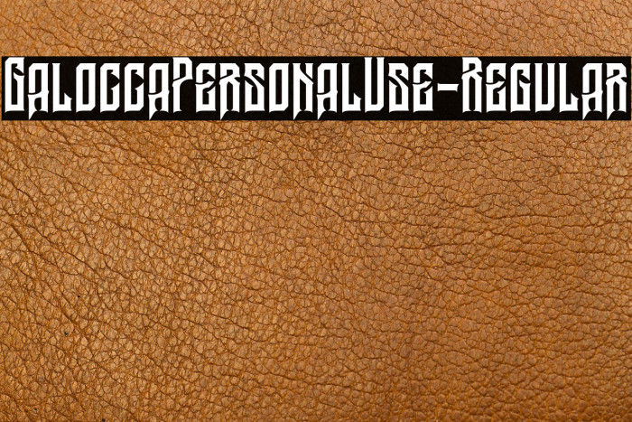 GaloccaPersonalUse-Regular Example 1