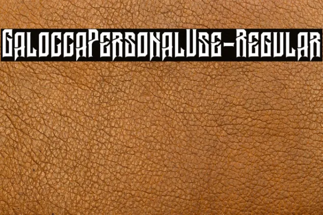 GaloccaPersonalUse-Regular Example 1