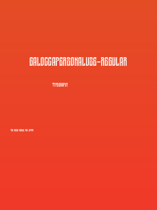 GaloccaPersonalUse-Regular Poster