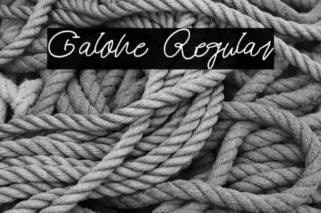 Galone Regular 字体 examples