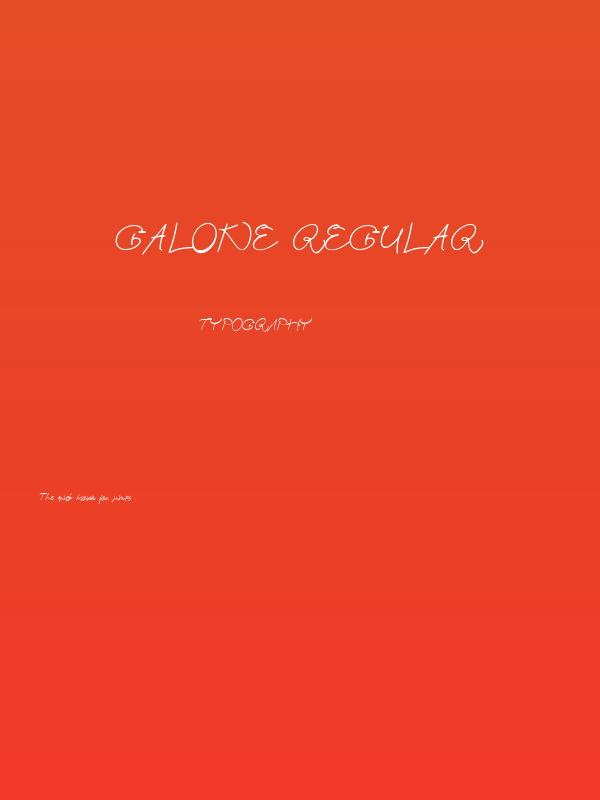 Galone Regular Poster