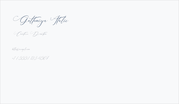 Galteniya Italic Business Card