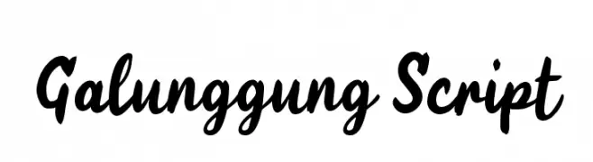 Galunggung Script  免费字体下载