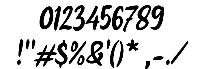Galunggung Script Font OTHER CHARS