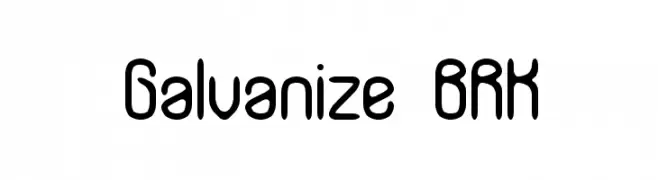 Galvanize BRK  フリーフォントのダウンロード