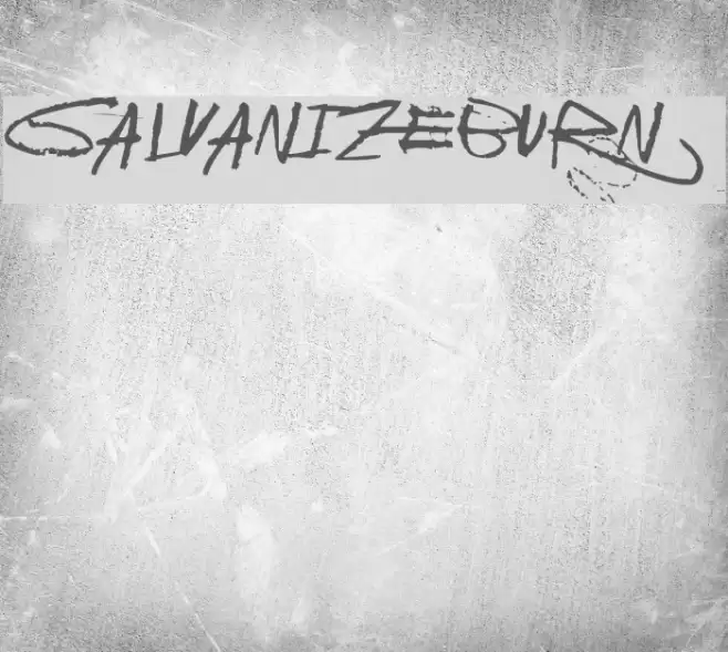 GalvanizeBurn Font examples