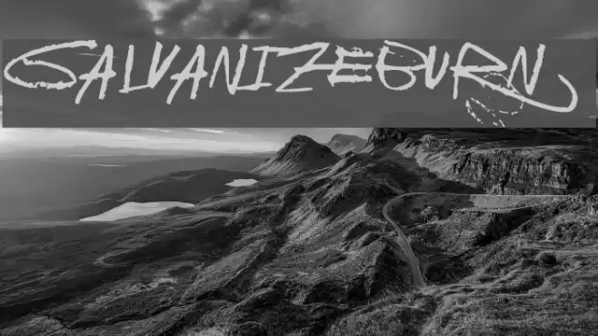 GalvanizeBurn Font examples