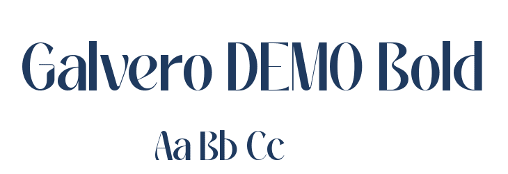 Galvero DEMO Bold Font Preview