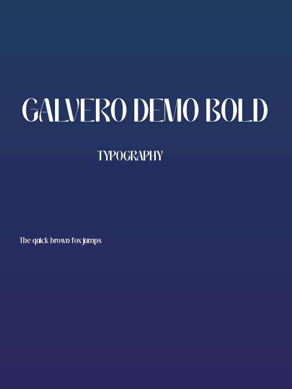 Galvero DEMO Bold Poster