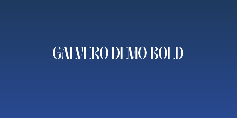 Galvero DEMO Bold Social Header