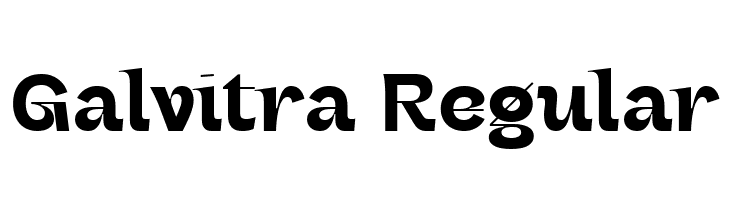 Galvitra Regular  Скачать бесплатные шрифты