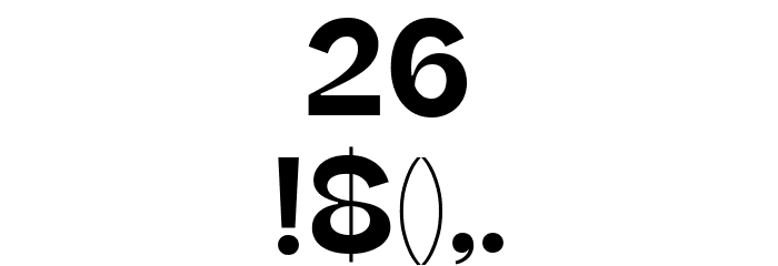 Galvitra Regular Font OTHER CHARS