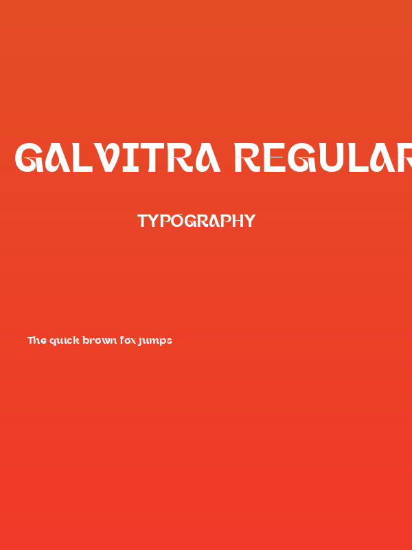 Galvitra Regular Poster