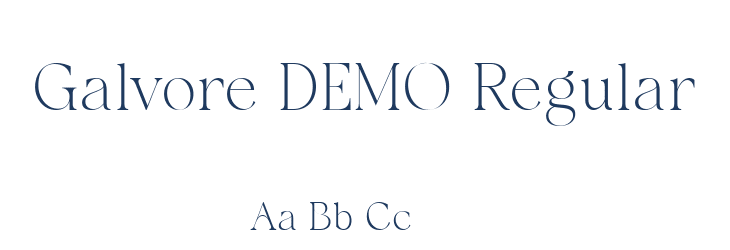 Galvore DEMO Regular Font Preview