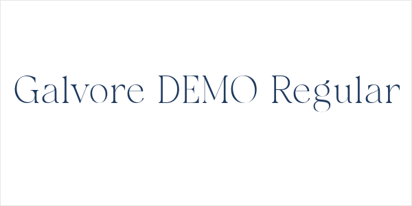 Galvore DEMO Regular Logo