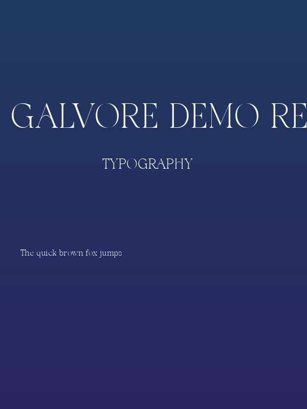 Galvore DEMO Regular Poster
