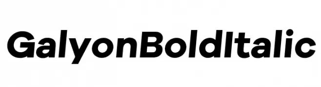 Galyon Bold Italic  免费字体下载