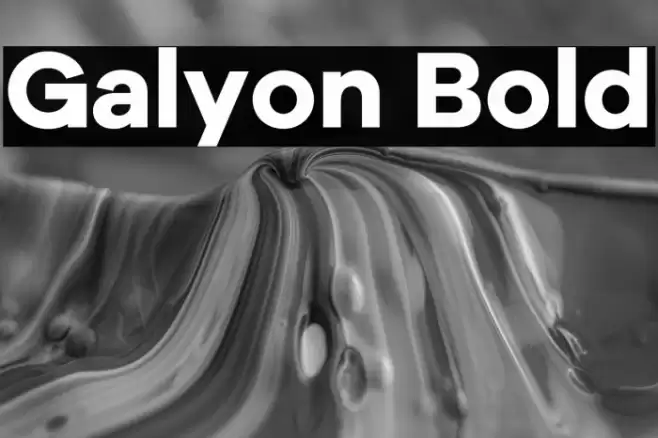 Galyon Bold خط examples