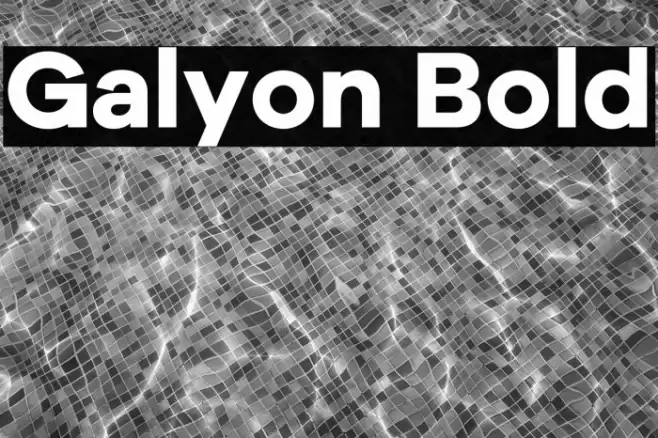 Galyon Bold خط examples