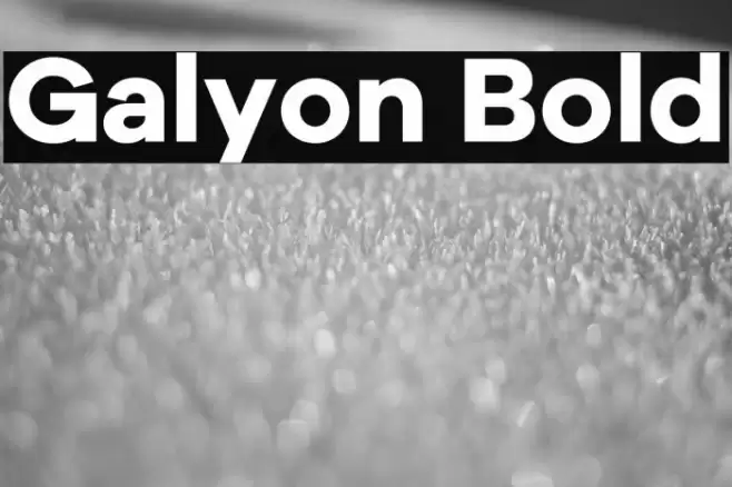 Galyon Bold خط examples