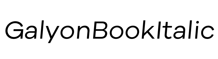 Galyon Book Italic  Descarca Fonturi Gratis