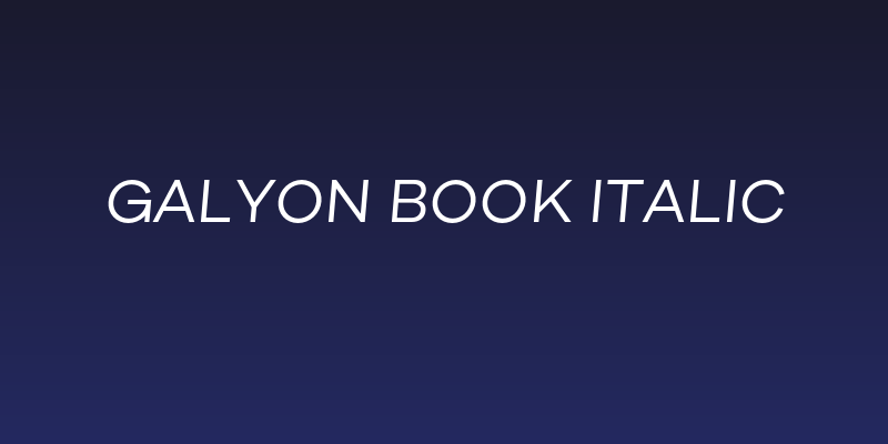 Galyon Book Italic Social Header