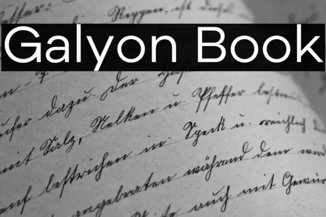Galyon Book Fonte examples