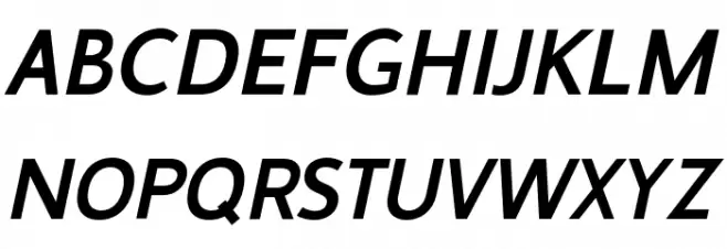 Gama-Sans- Bold Italic Polices MAJUSCULES
