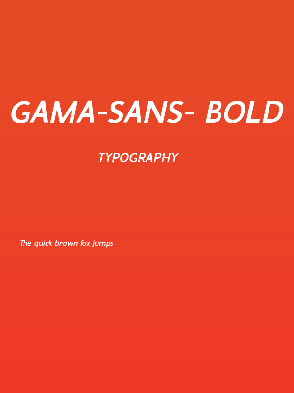 Gama-Sans- Bold Italic Poster