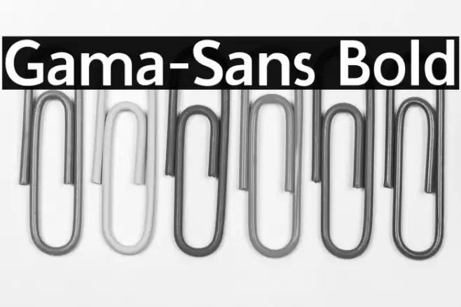 Gama-Sans Bold Font examples