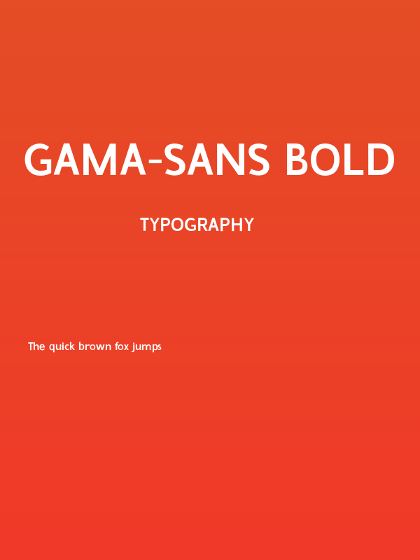 Gama-Sans Bold Poster