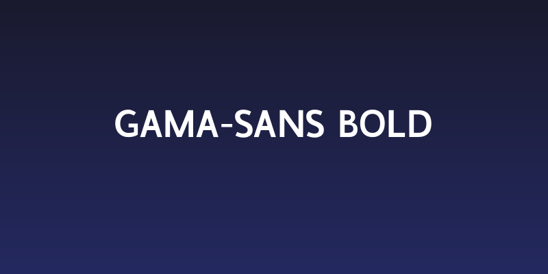 Gama-Sans Bold Social Header