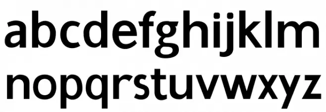 Gama-Sans Bold Font Litere mici