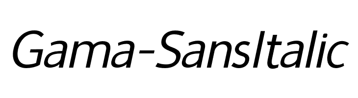 Gama-Sans Italic Font
