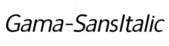 Gama-Sans Italic  baixar fontes gratis