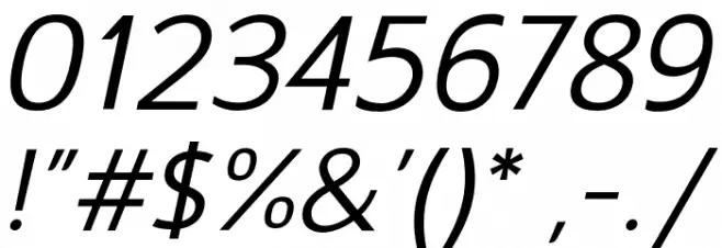 Gama-Sans Italic Caratteri ALTRI CARATTERI