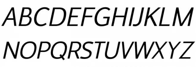 Gama-Sans Italic 字体 大写