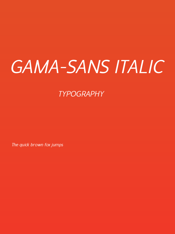 Gama-Sans Italic Poster