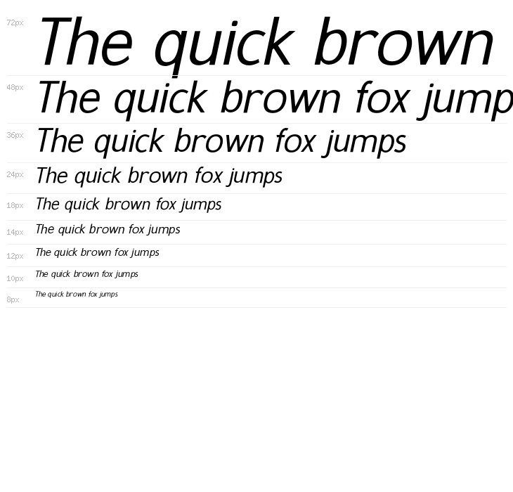 Gama-Sans Italic Waterfall