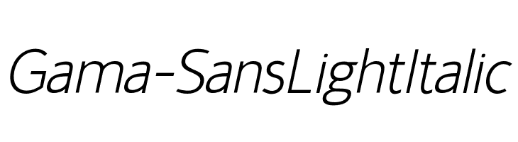 Gama-Sans Light Italic फ़ॉन्ट