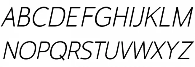Gama-Sans Light Italic 字体 大写