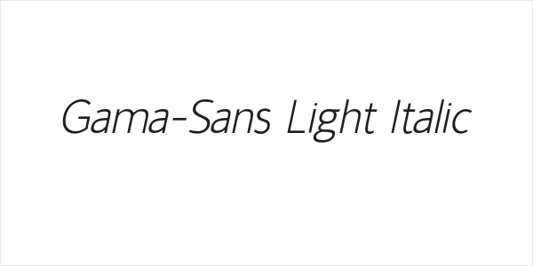 Gama-Sans Light Italic Logo