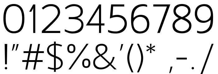 Gama-Sans-light Font Alte caractere