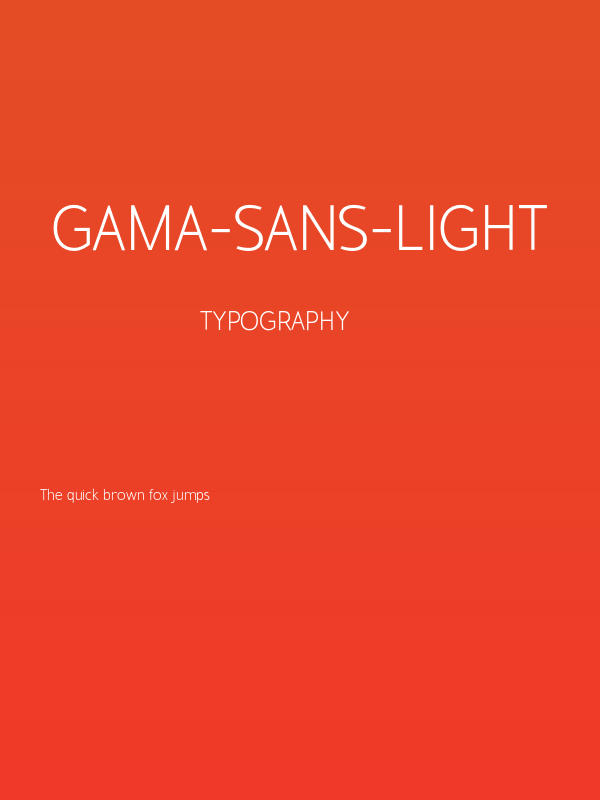 Gama-Sans-light Poster